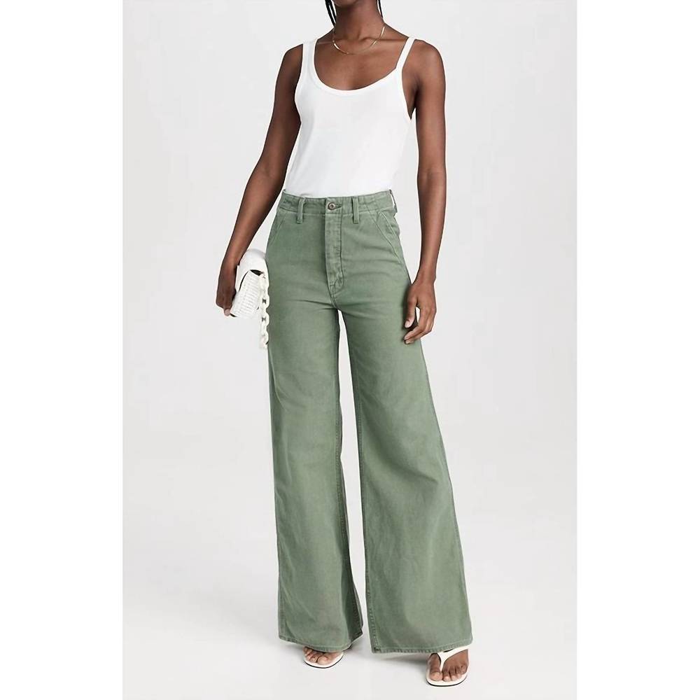 NEW MOTHER women's major sneak roller jeans in roger that - Picture 5 of 5